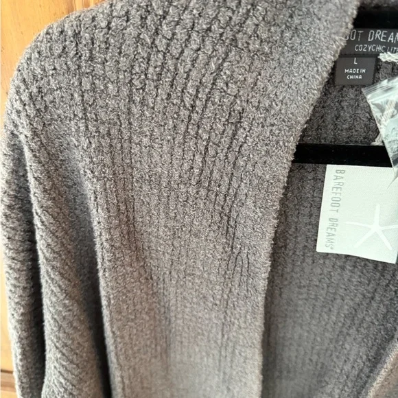 Barefoot Dreams Charcoal Knit Cardigan - Picture 2 of 4